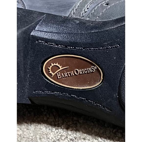 NWOT Earth Origins Carma 4 Gray Leather Slip On Ankle Boots Womens Size 8M - Picture 3 of 5